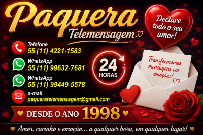 "Agencia Paquera Telemensagem 24horas com você"