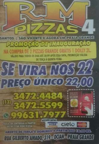 Imagens do RM 4 Pizzas, bairro Cidade Ocian - Praia Grande